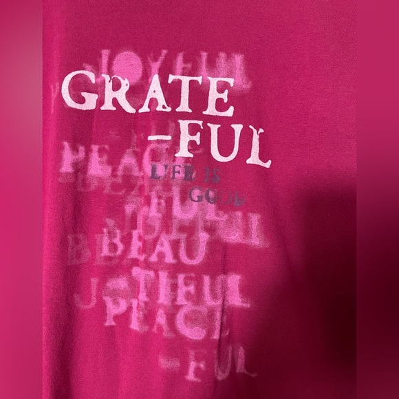 Life Is Good Long Sleeve Tee Women’s Sz L Pink/red Crew Neck Comfort - Picture 2 of 9